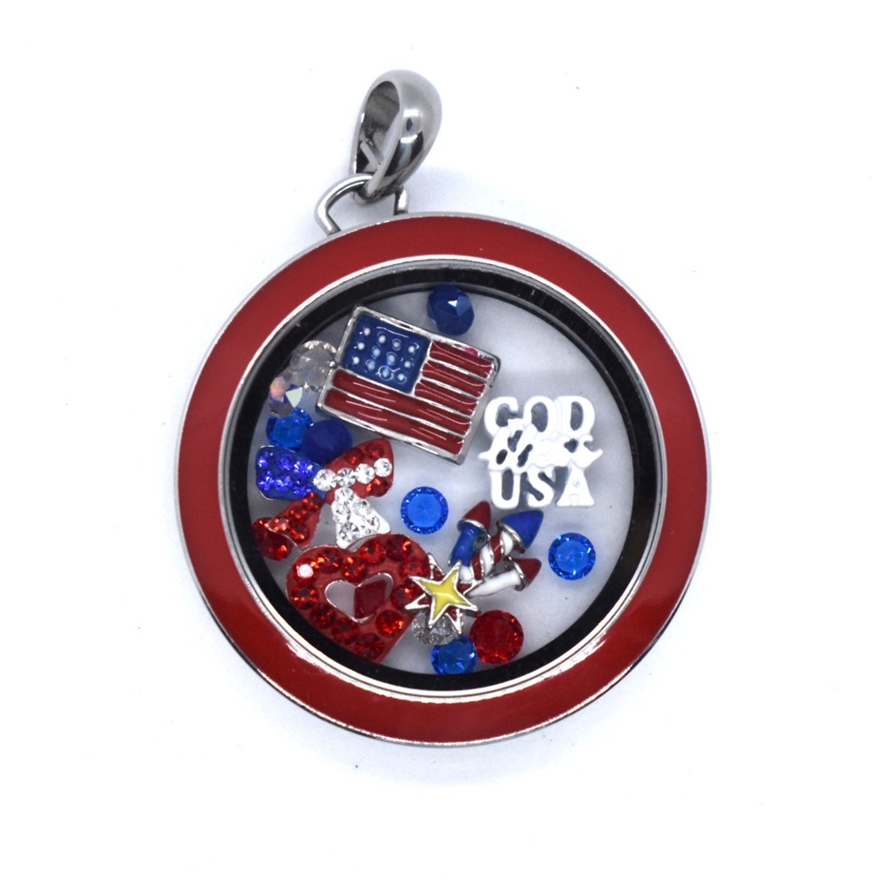 Origami Owl Large Fourth of July Locket